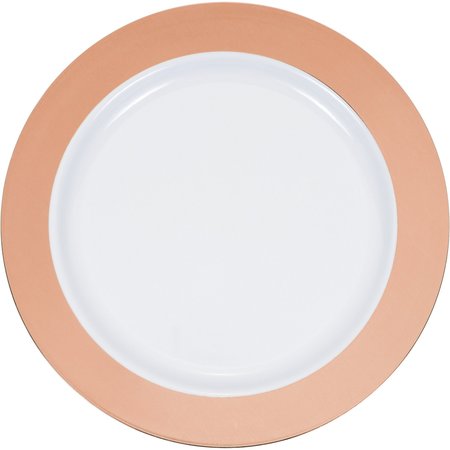 SENSATIONS Rose Gold Rim Plastic Dinner Plates, 10", 120PK 347876
